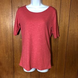 LuLaRoe ribbed coral Classic tee Small NWOT